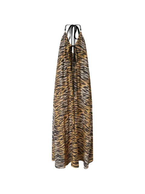 PINKO long animal-print dress