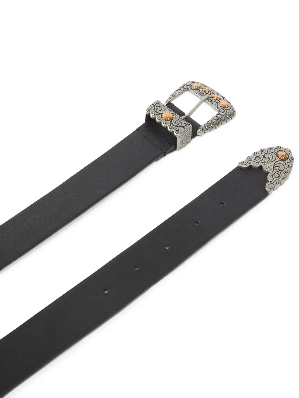 PINKO Texan leren riem met opbergvakken 3 cm Zwart
