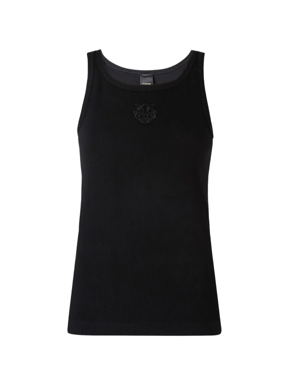 PINKO ribbed embroidered tank top - Nero