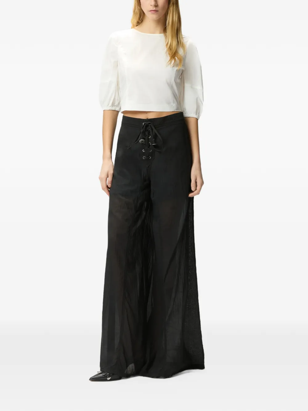 PINKO Blusa con maniche a palloncino - Bianco
