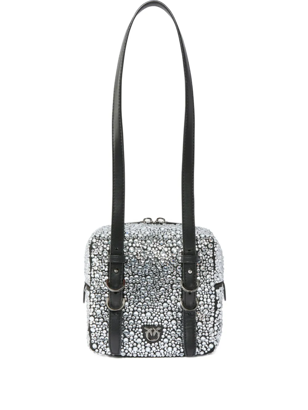 PINKO Borsa a spalla con strass - Nero