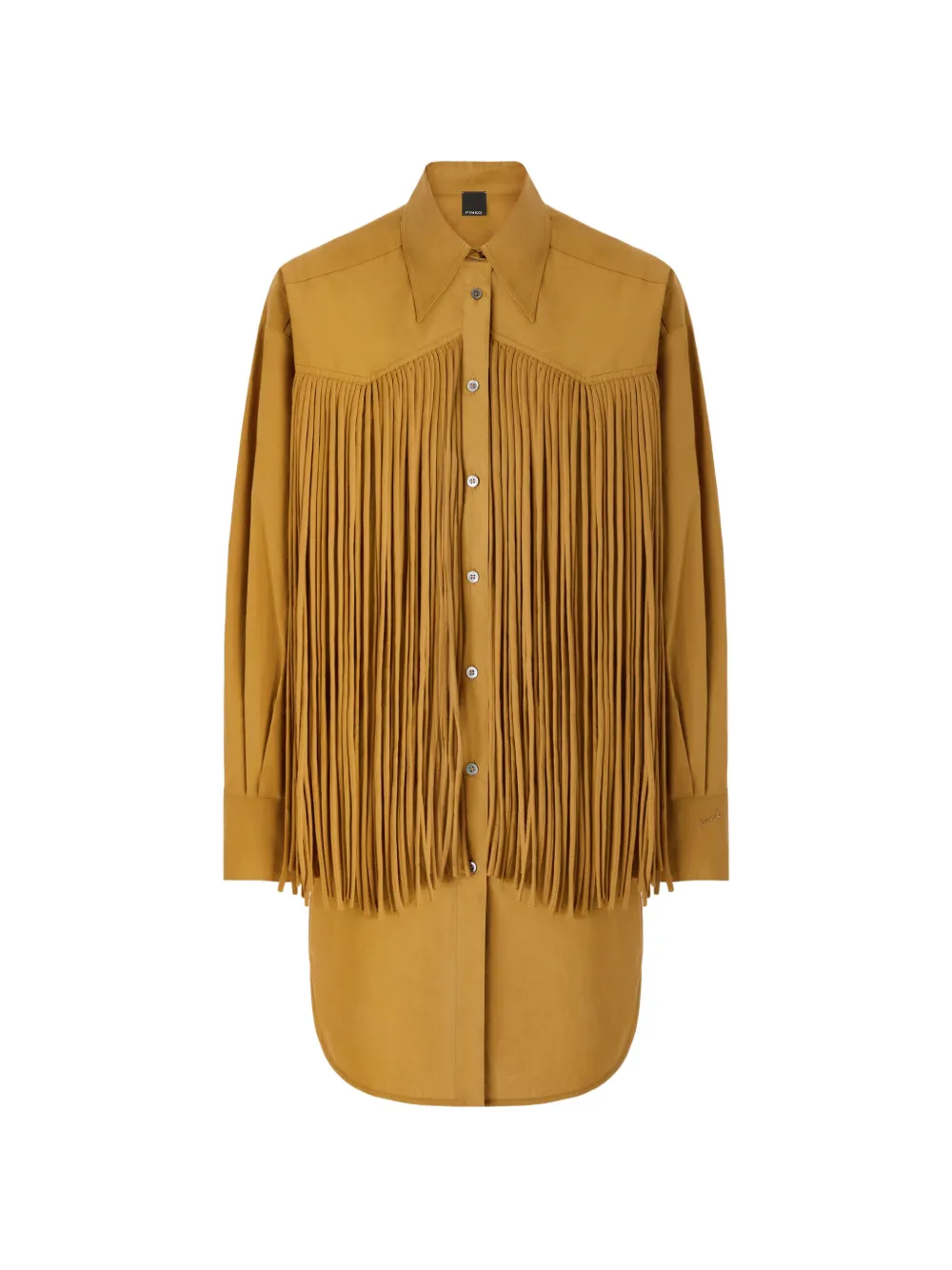 PINKO fringe cotton dress - Neutrals