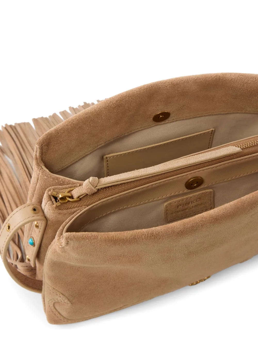 PINKO OneTwoThree kleine crossbodytas Beige