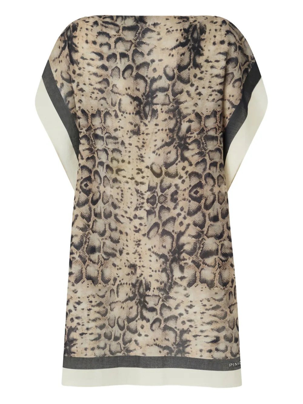  Pinko Snake-print Draped T-shirt - Neutrals 