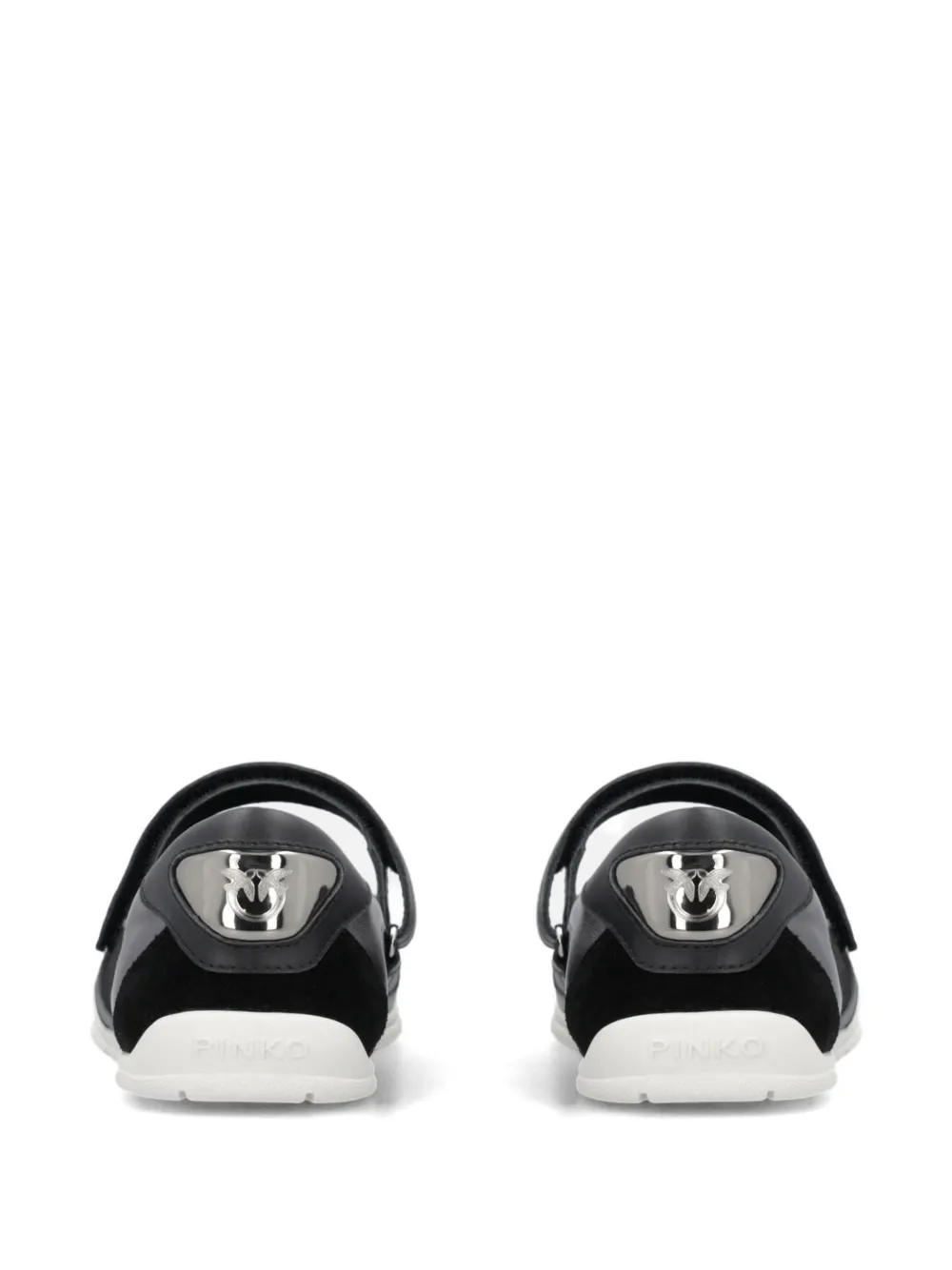 PINKO Sneakers met bandje en roze detail Zwart