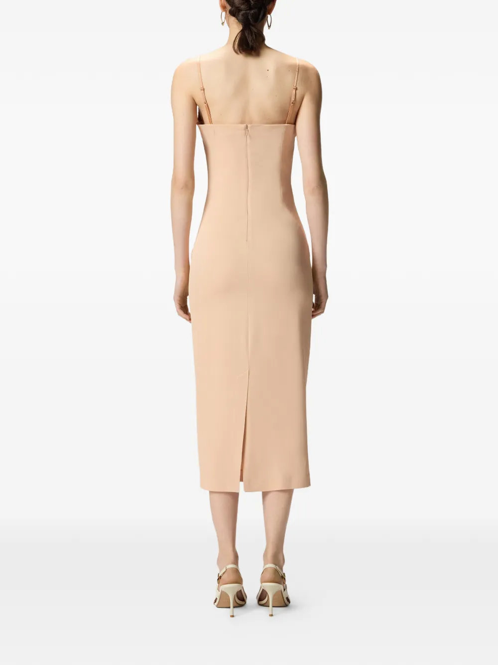PINKO Midi-jurk met borduurwerk Beige