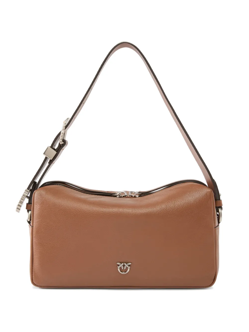 PINKO logo plaque shoulder bag - Marrone