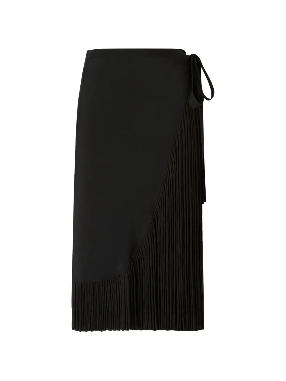 PINKO Bacedasco fringe wrap skirt - Nero