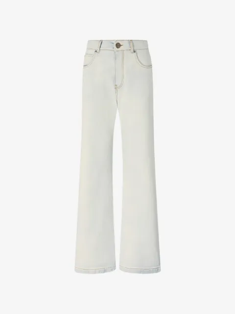 PINKO jeans with contrasting fold-down waist