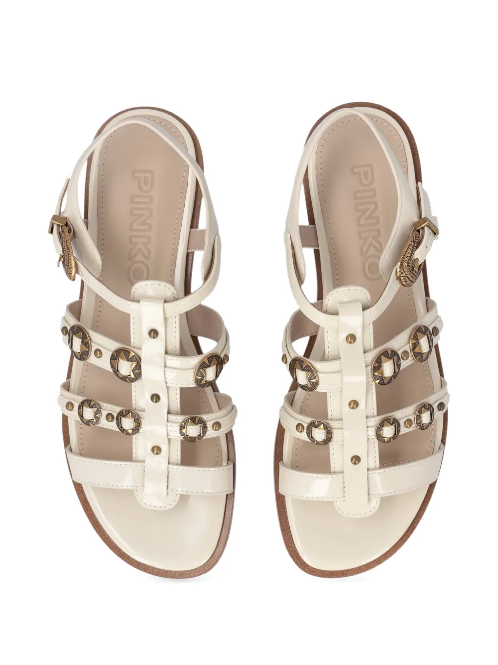 PINKO Sandalen met meerdere bandjes Beige