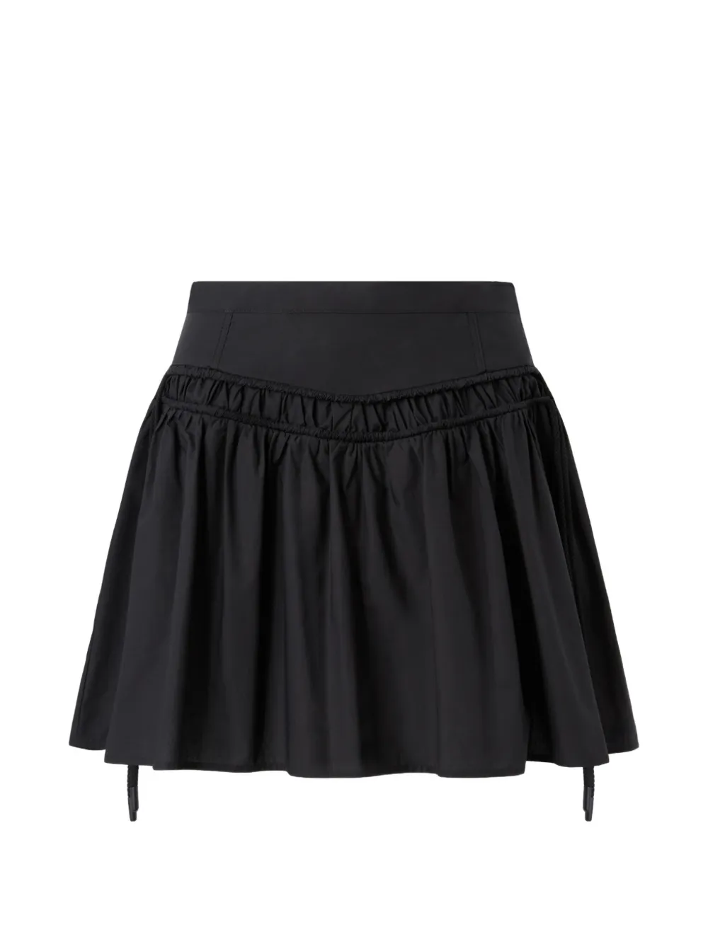 PINKO Mini-rok met trekkoord en gesmockte details Zwart