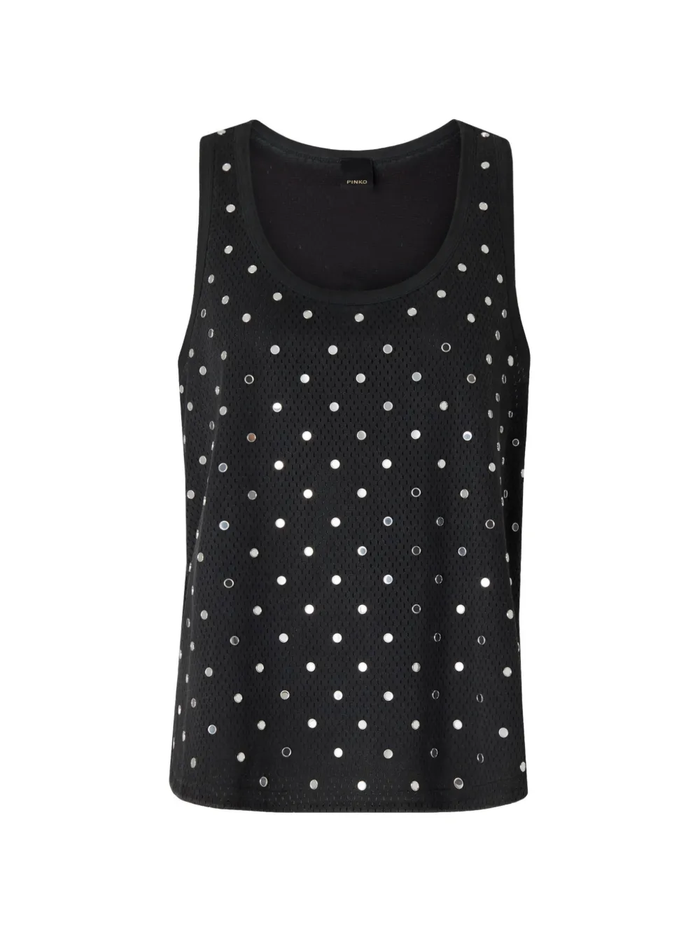 PINKO mirror-detail tank top - Nero