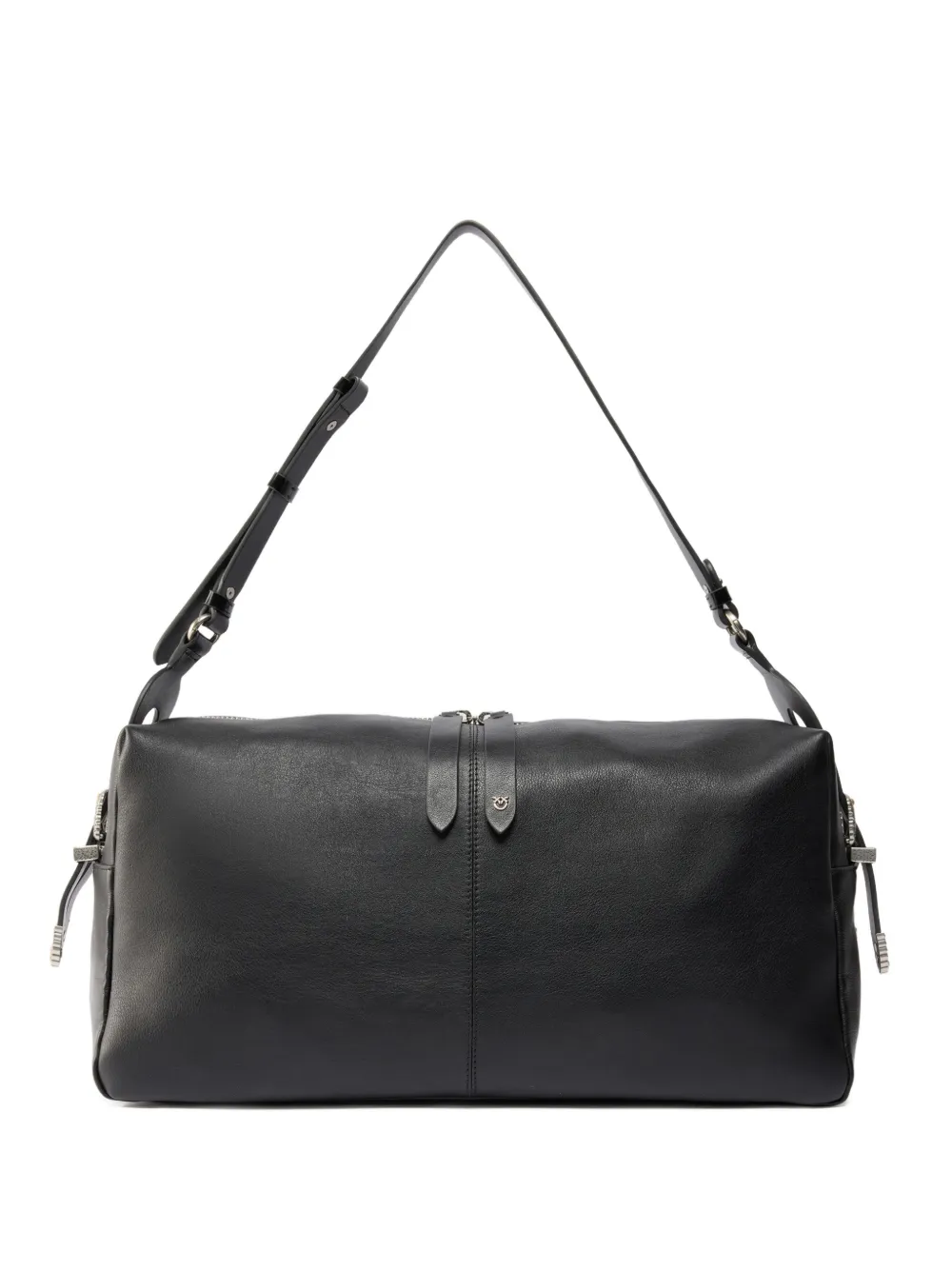 PINKO Borsa a spalla con zip in pelle - Nero