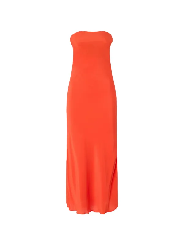 orange bandeau dress Tibi - Strapless Shell Top - Orange - x small