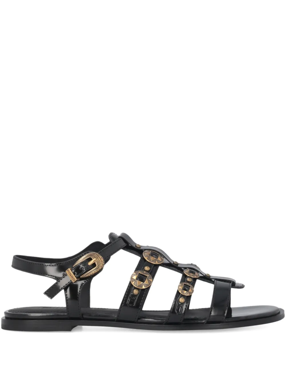PINKO Sandalen verfraaid met studs en gesp Zwart