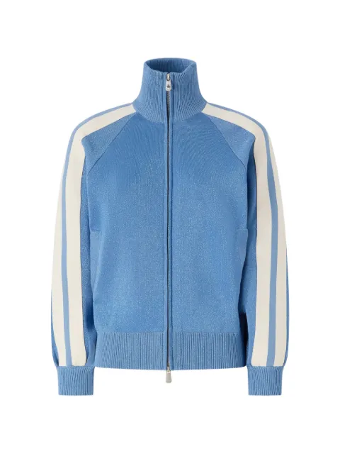 PINKO sudadera con cierre y rayas en las mangas