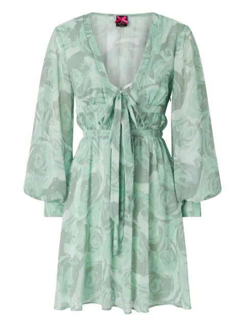 PINKO mini tie-front floral-print dress