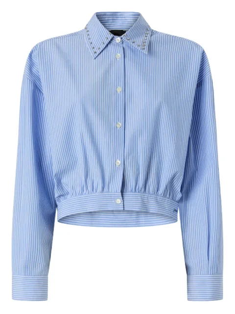 PINKO Camisa listrada com aplicações