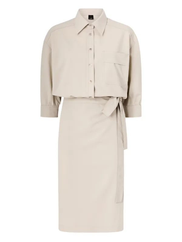 pinko shirt dress Striped Cotton Muslin Midi Shirt Dress