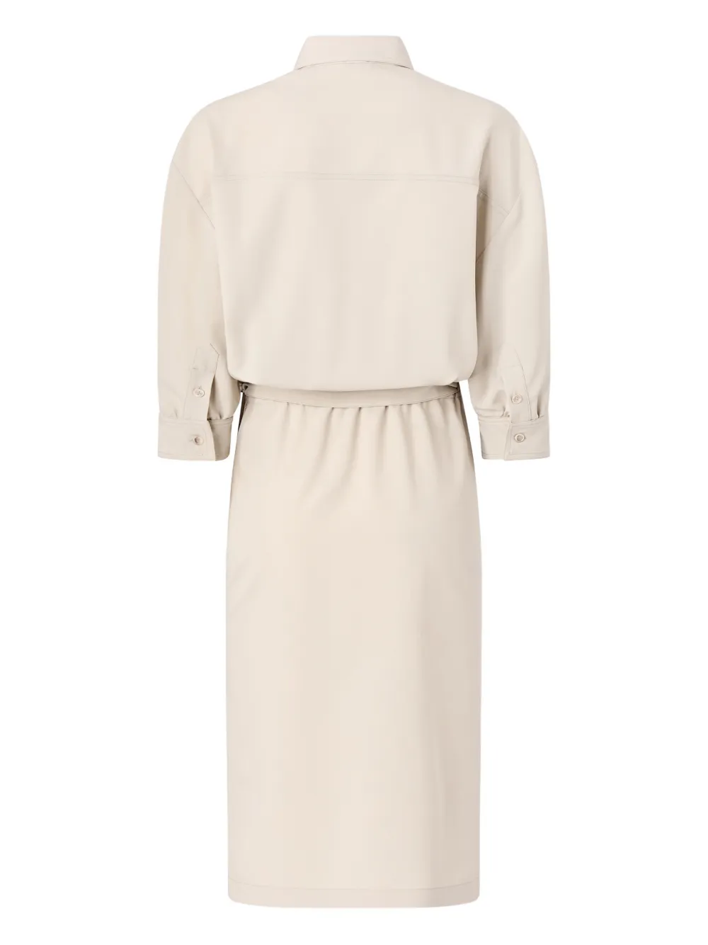 PINKO tie-waist shirt dress - Beige