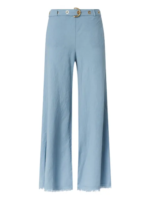 PINKO pantalones con flecos y cinturón