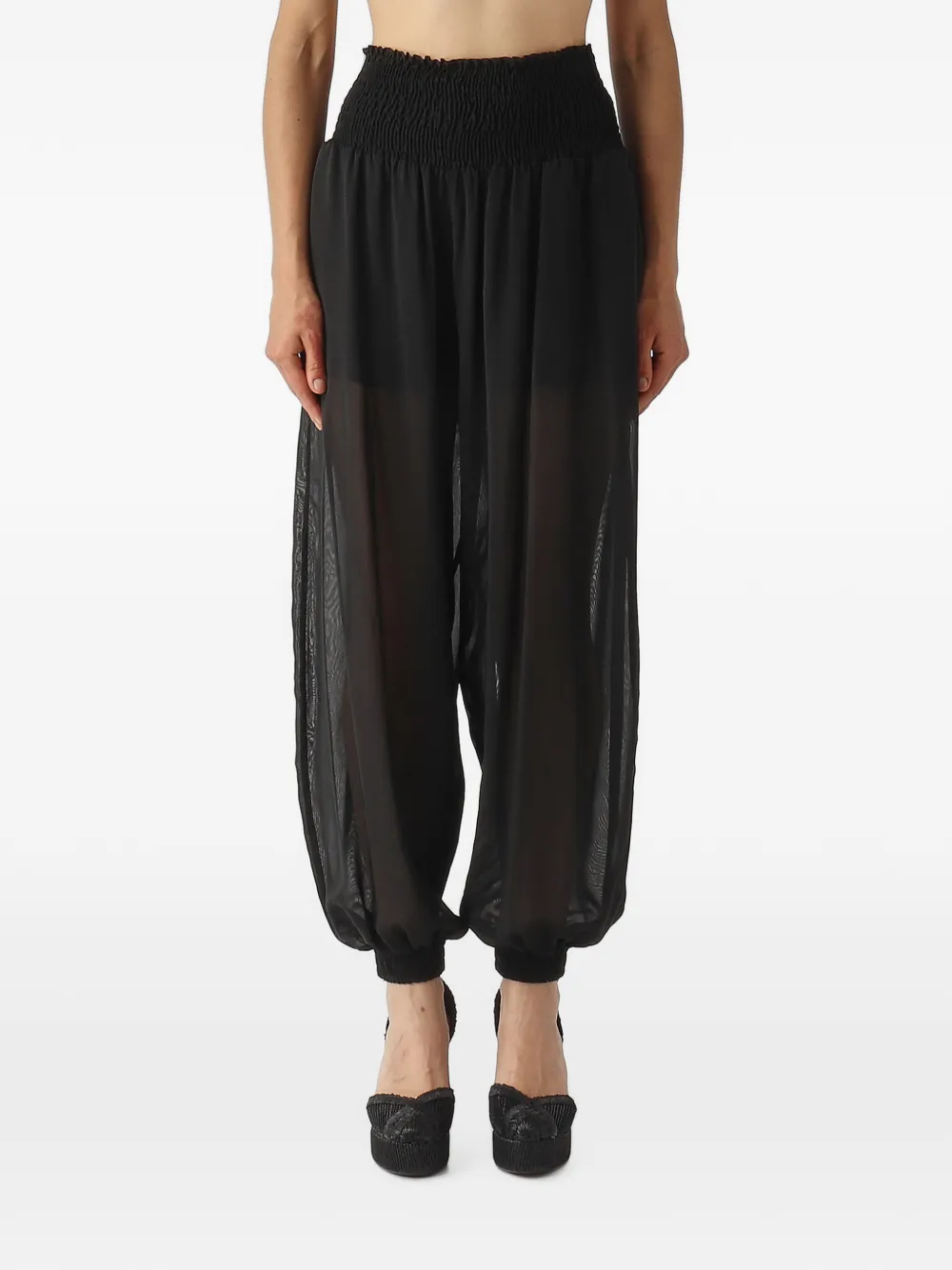 PINKO Pantaloni con arricciature - Nero