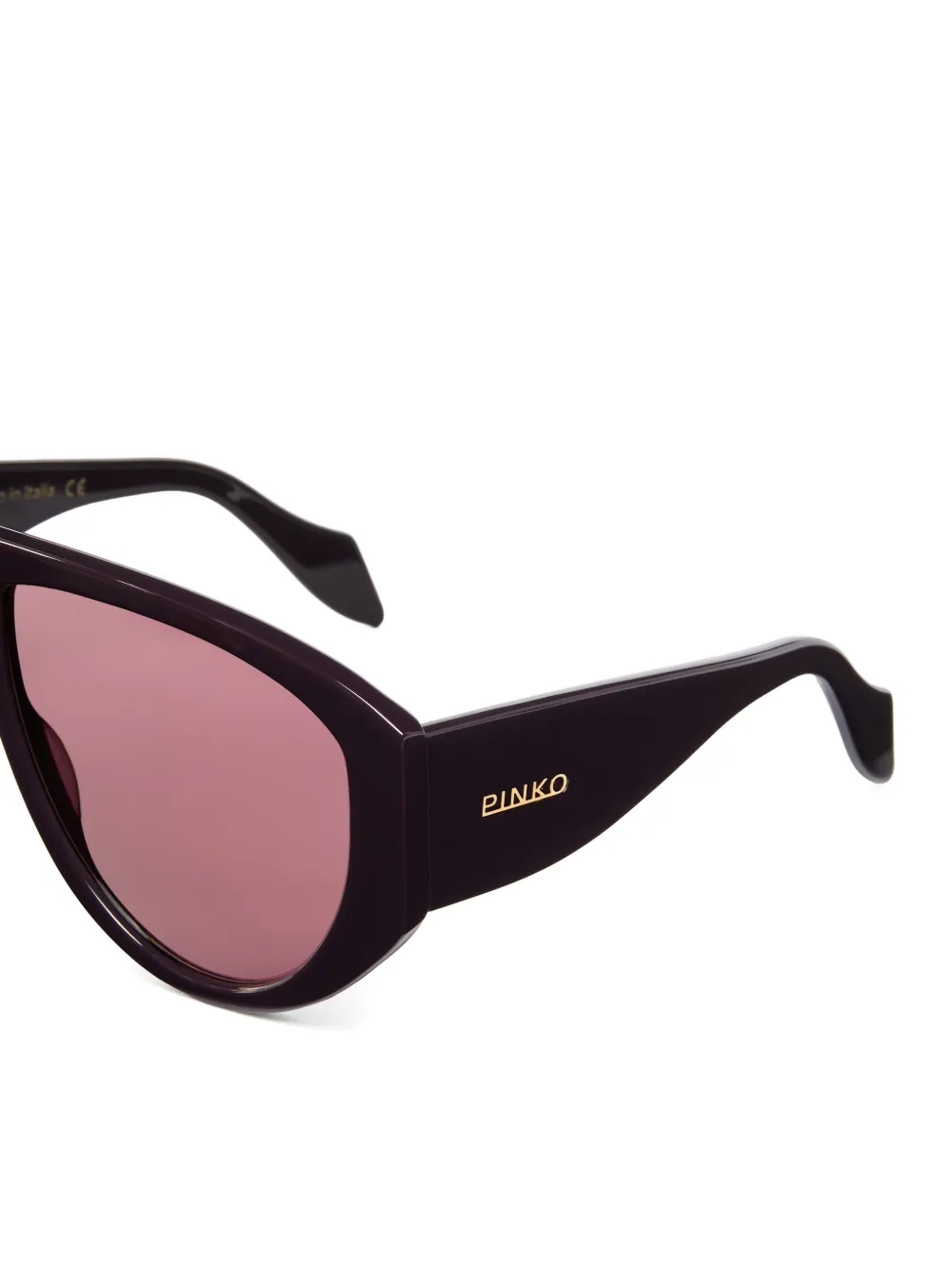 PINKO Pilot zonnebril met logodetail Paars