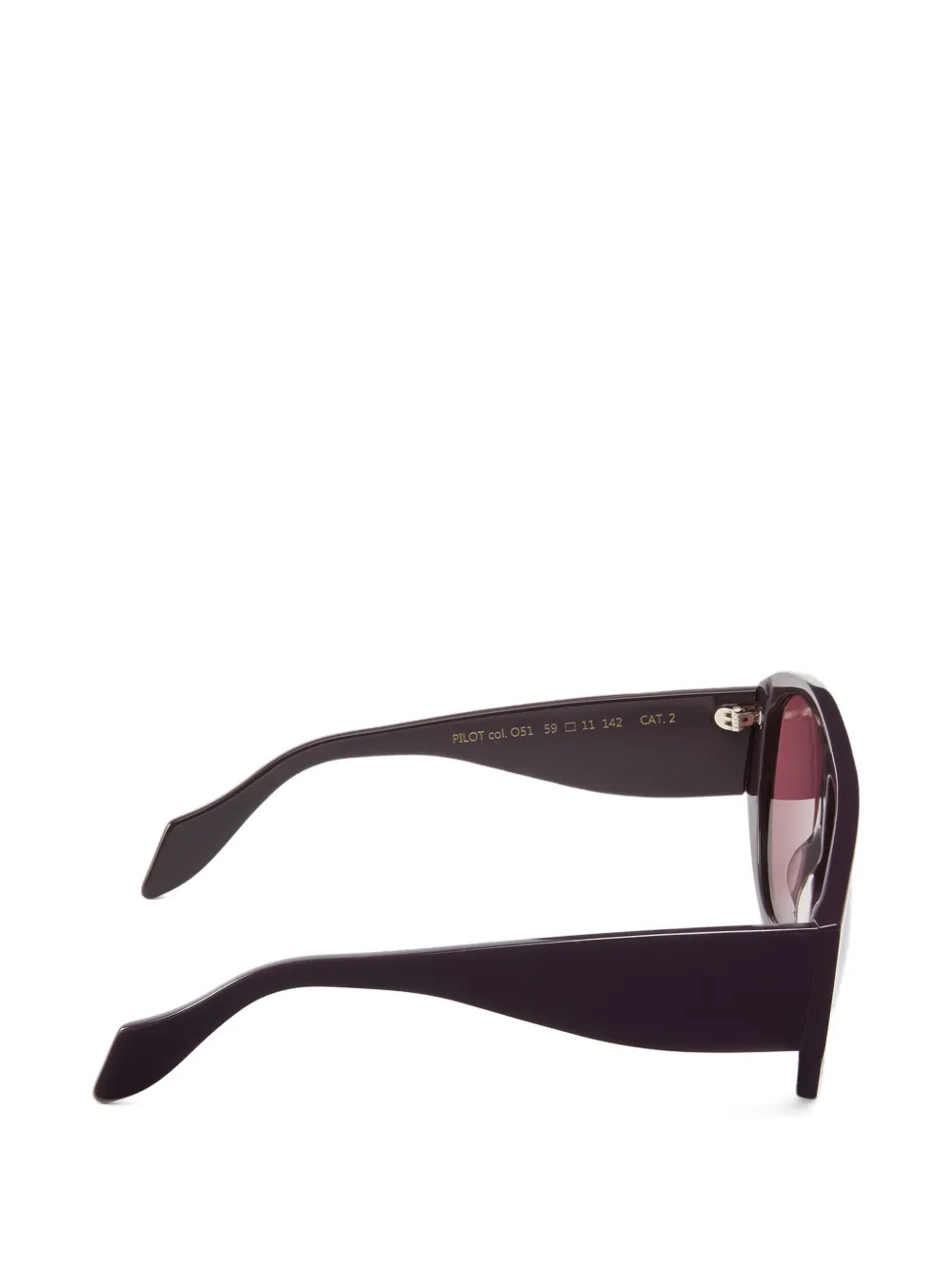 PINKO Pilot zonnebril met logodetail Paars