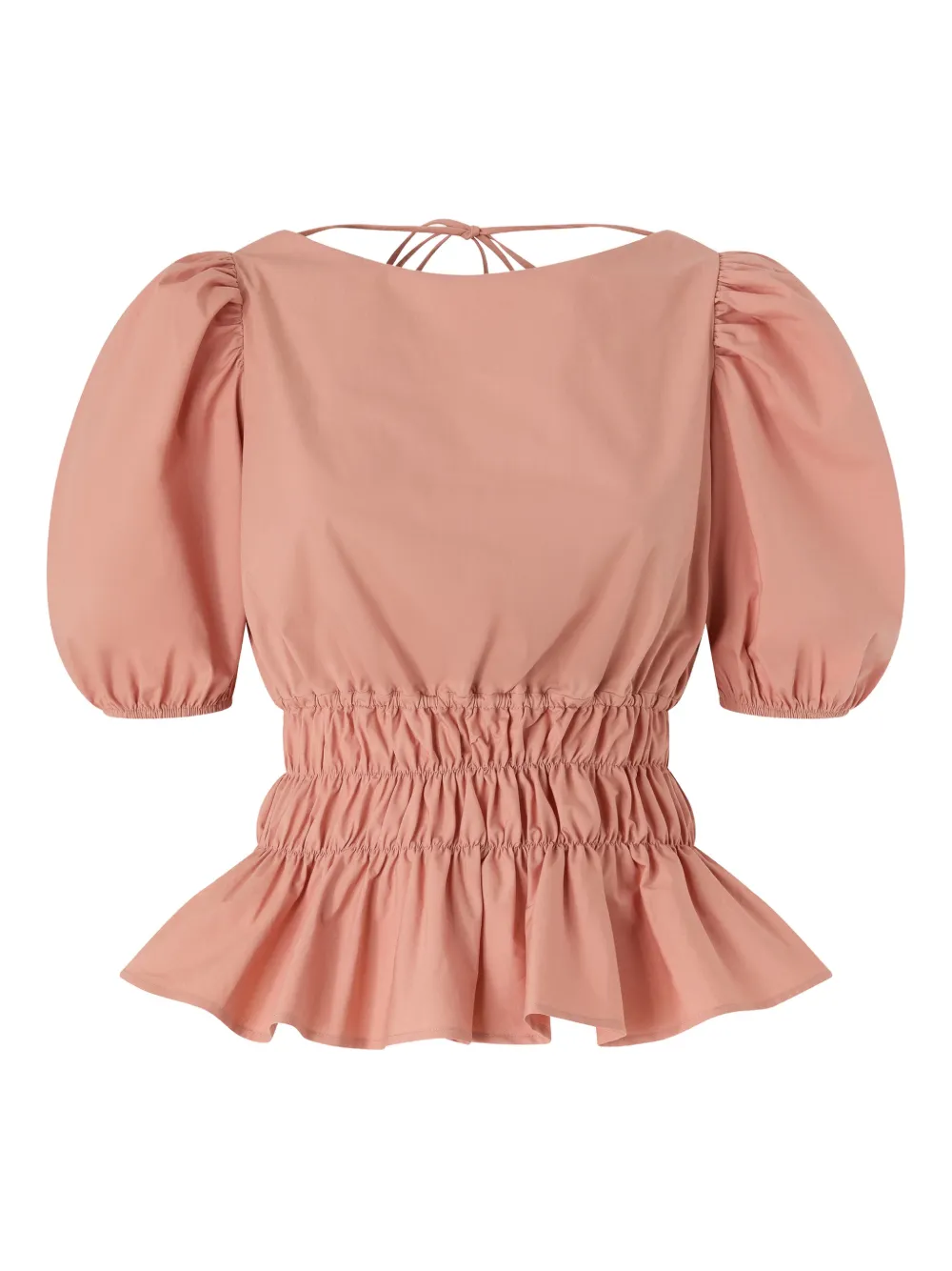 PINKO puffed-sleeve ruffled top - Rosa