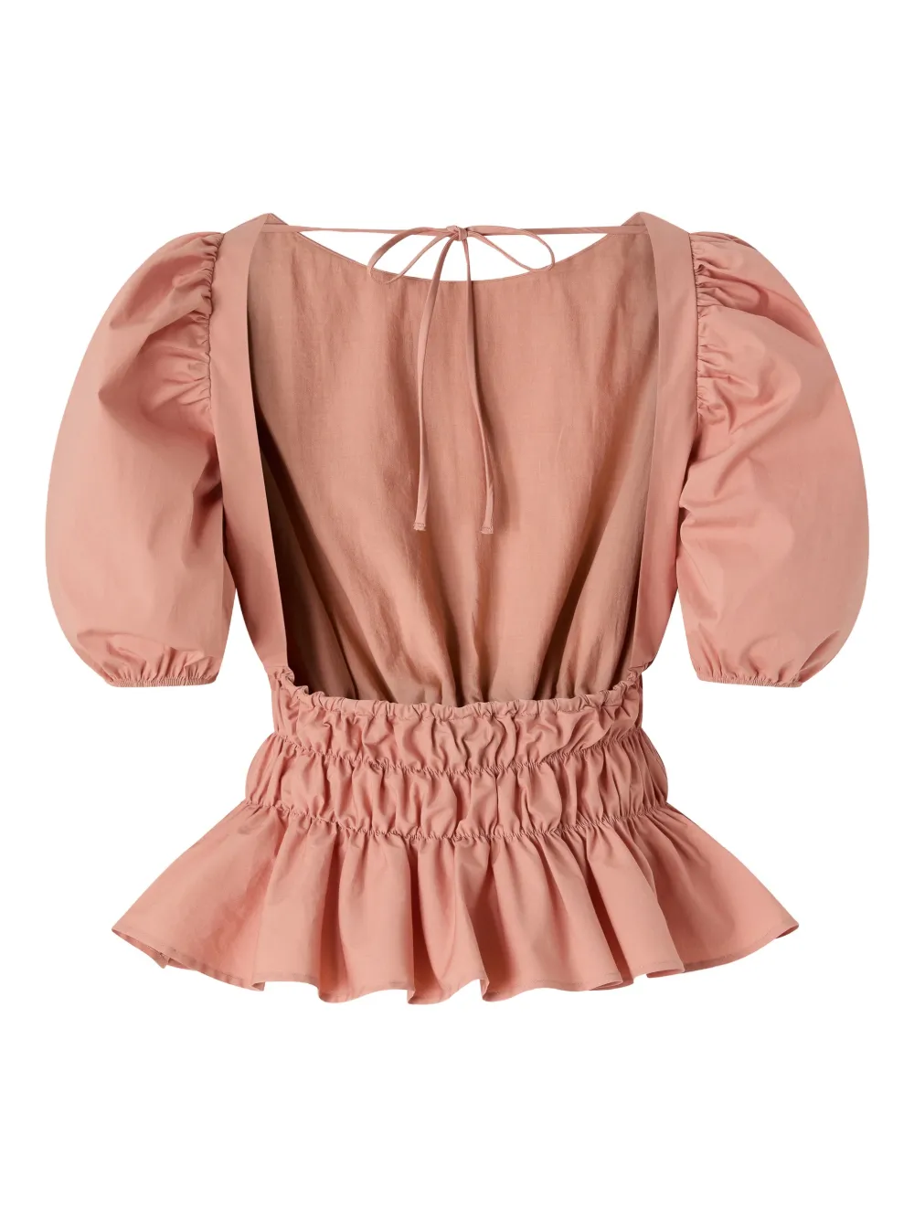 PINKO puffed-sleeve ruffled top - Roze