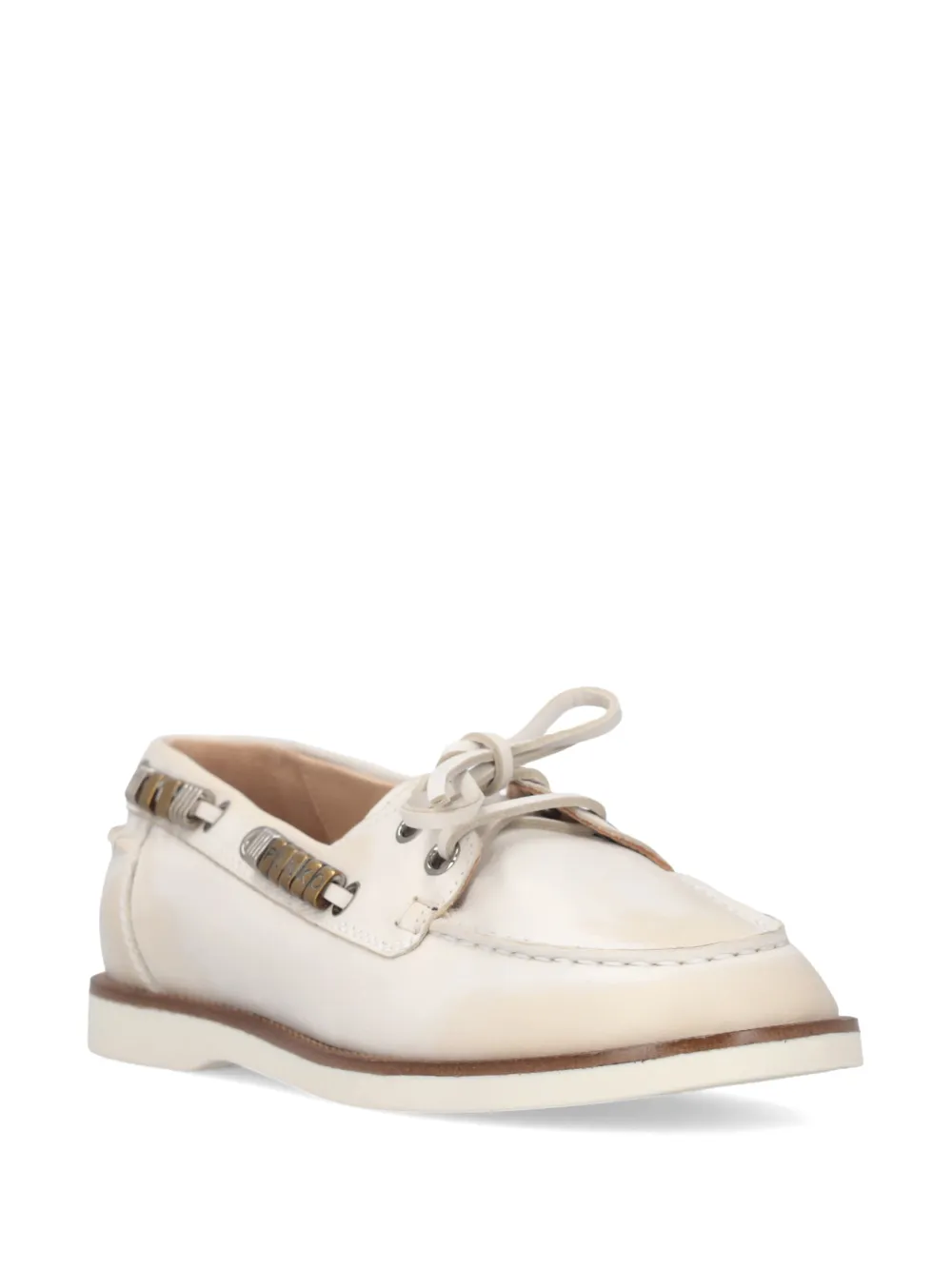 PINKO Loafers verfraaid met kralen Beige
