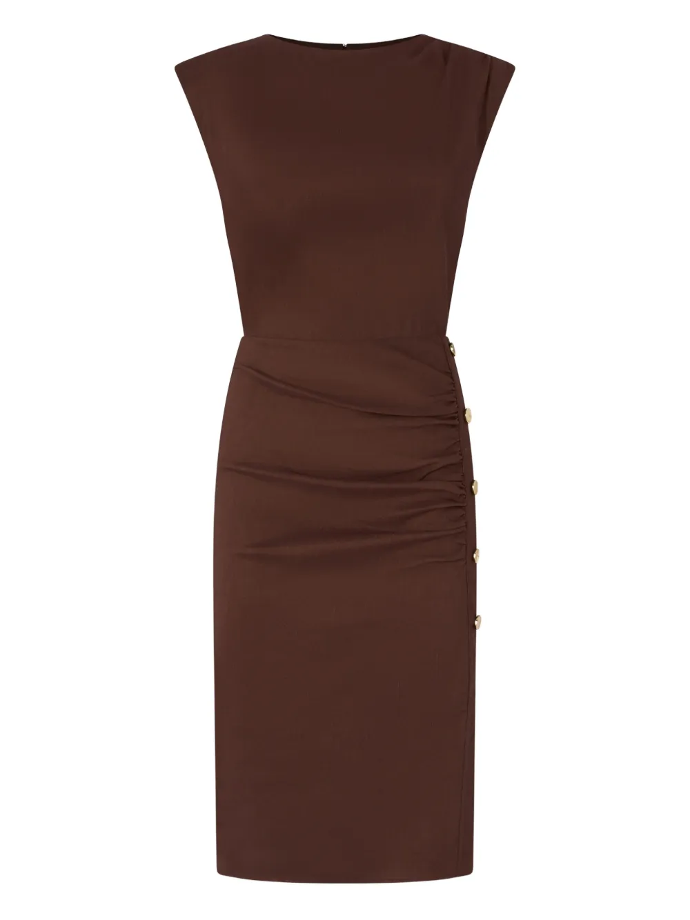 PINKO button-detail midi dress - Brown