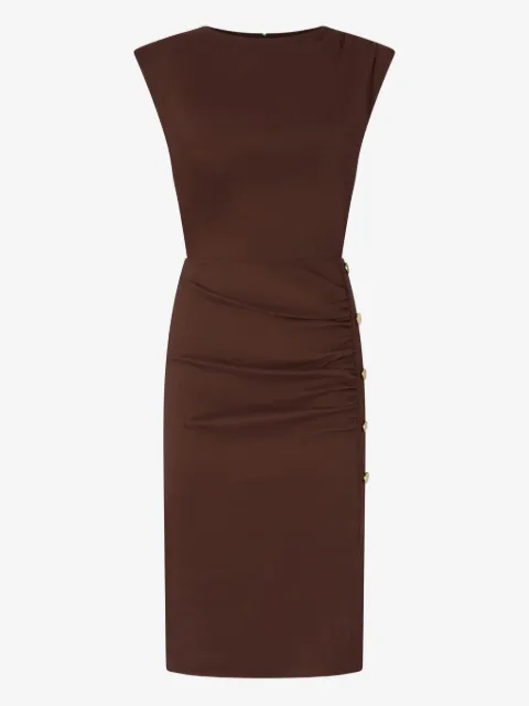 PINKO button ruched dress