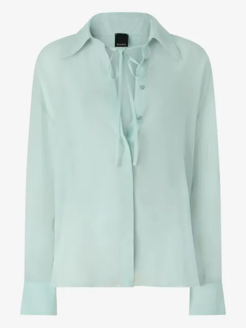 PINKO camisa con moño en el cuello