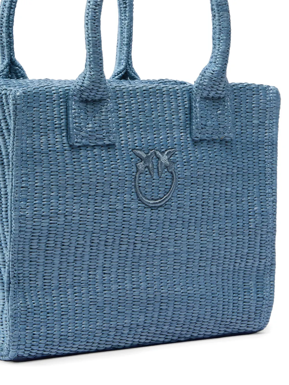 PINKO Love Birds geweven shopper Blauw