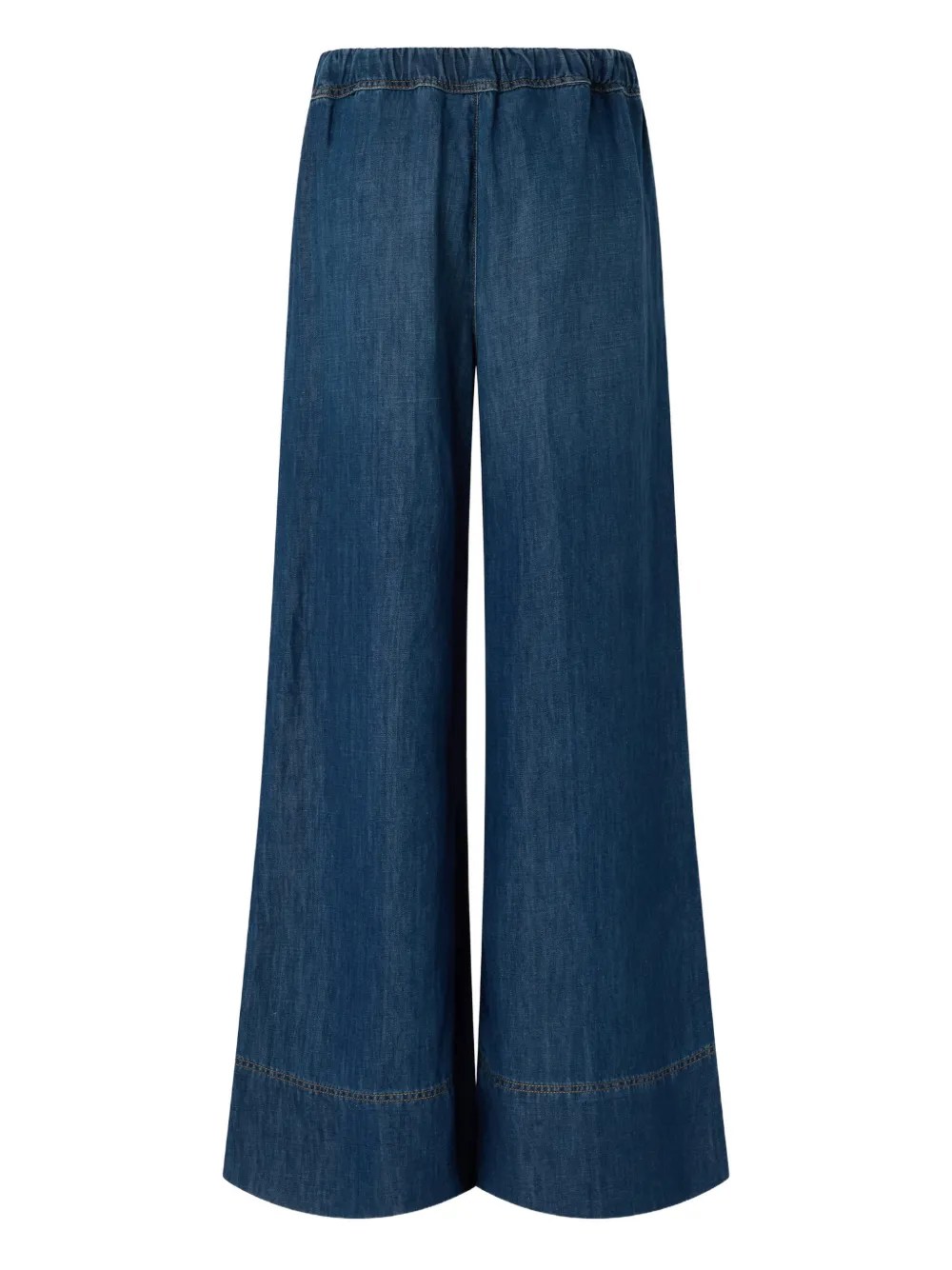 PINKO Broek met elastische tailleband en wijde pijpen Blauw