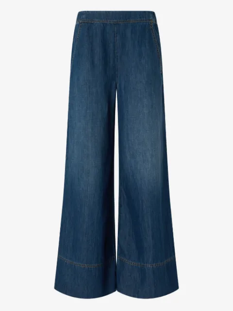 PINKO pantalones anchos con pretina elástica