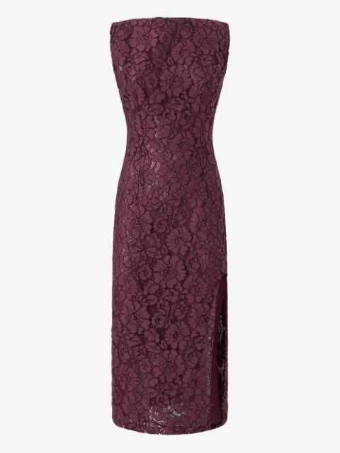 PINKO floral lace dress with plunging rear neckline