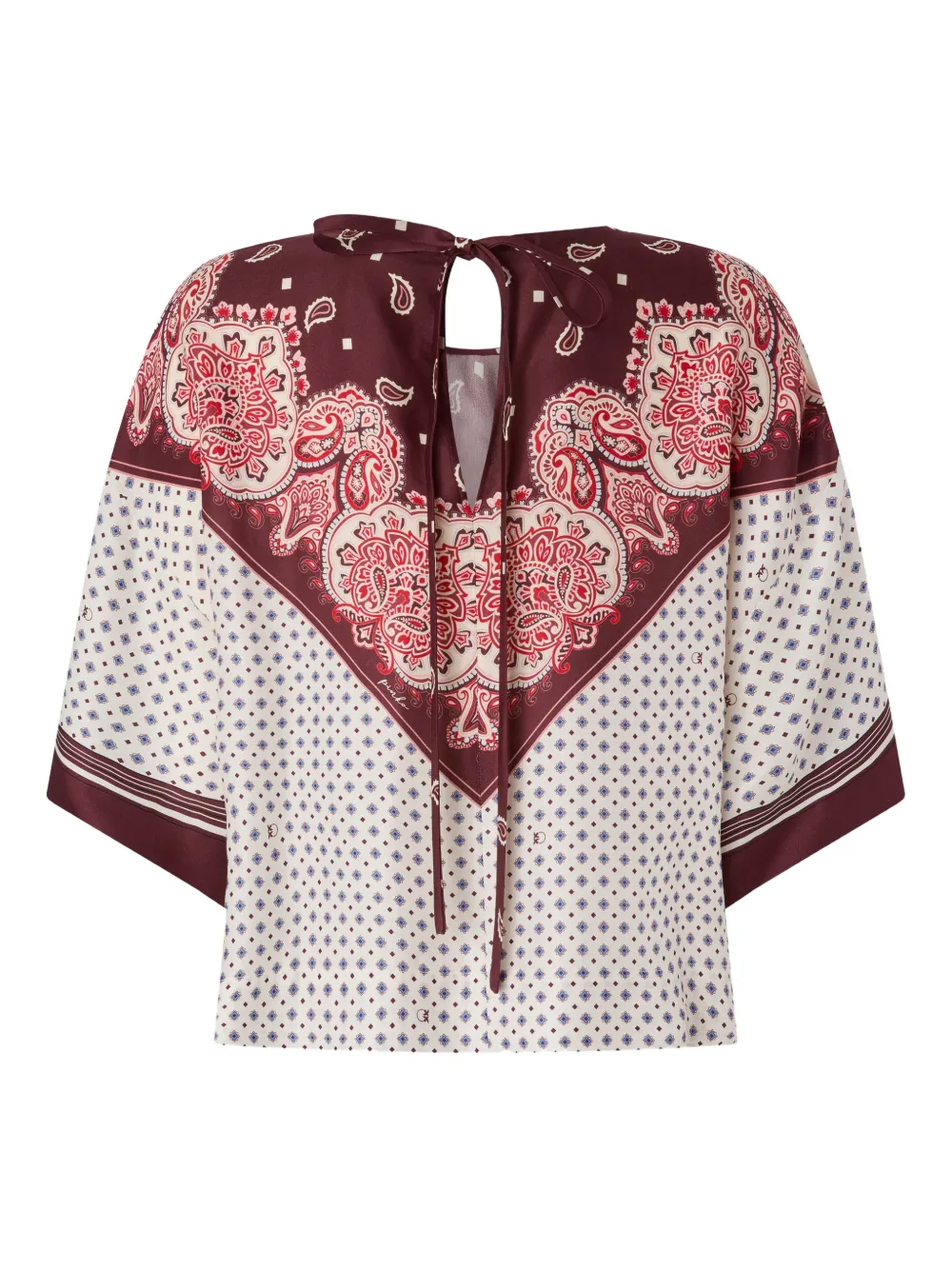  Pinko Patterned Tie Top - Neutrals 