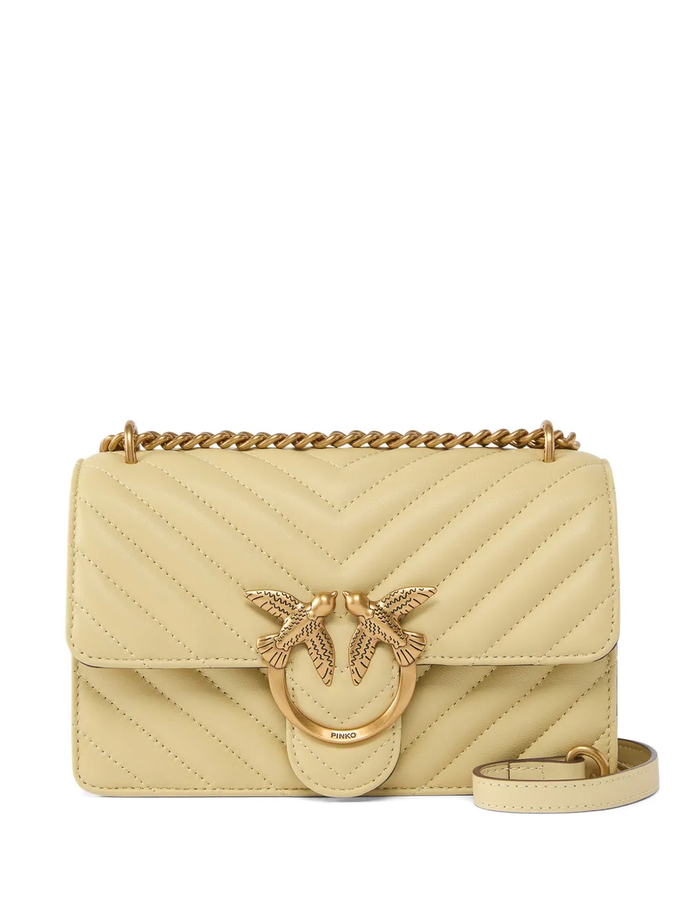 PINKO mini Love Bag One quilted shoulder bag - Toni neutri