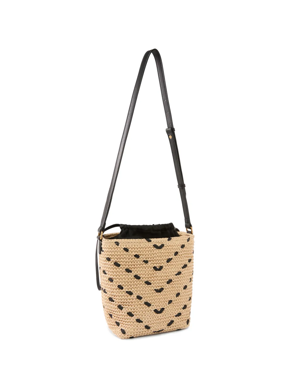 PINKO raffia drawstring bucket bag - Toni neutri