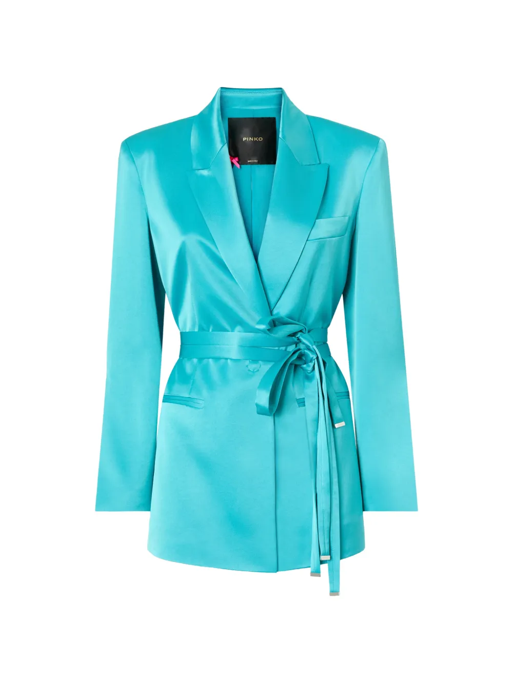 PINKO tie-belt jacket - Blu