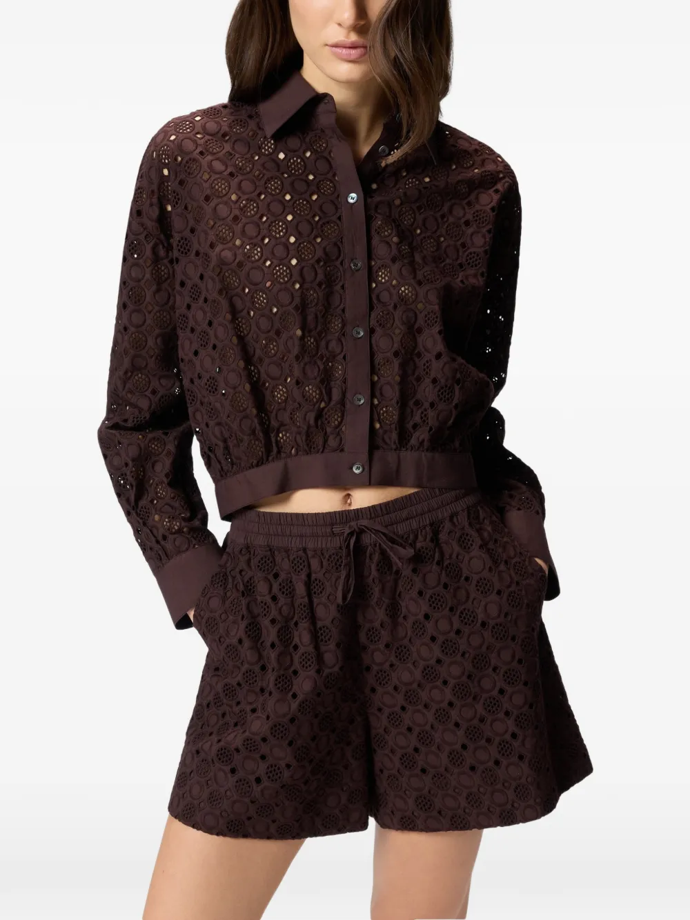PINKO Blouse met borduurwerk Bruin