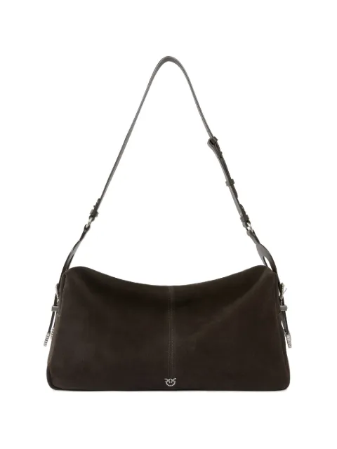 PINKO large Keeper buckle-detail suede shoulder bag