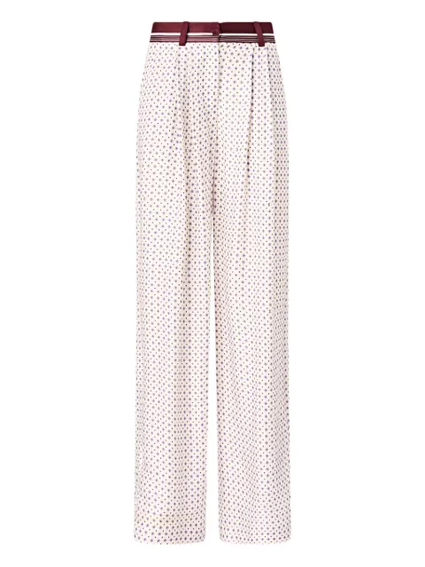 PINKO pantalones estampados con cinturón