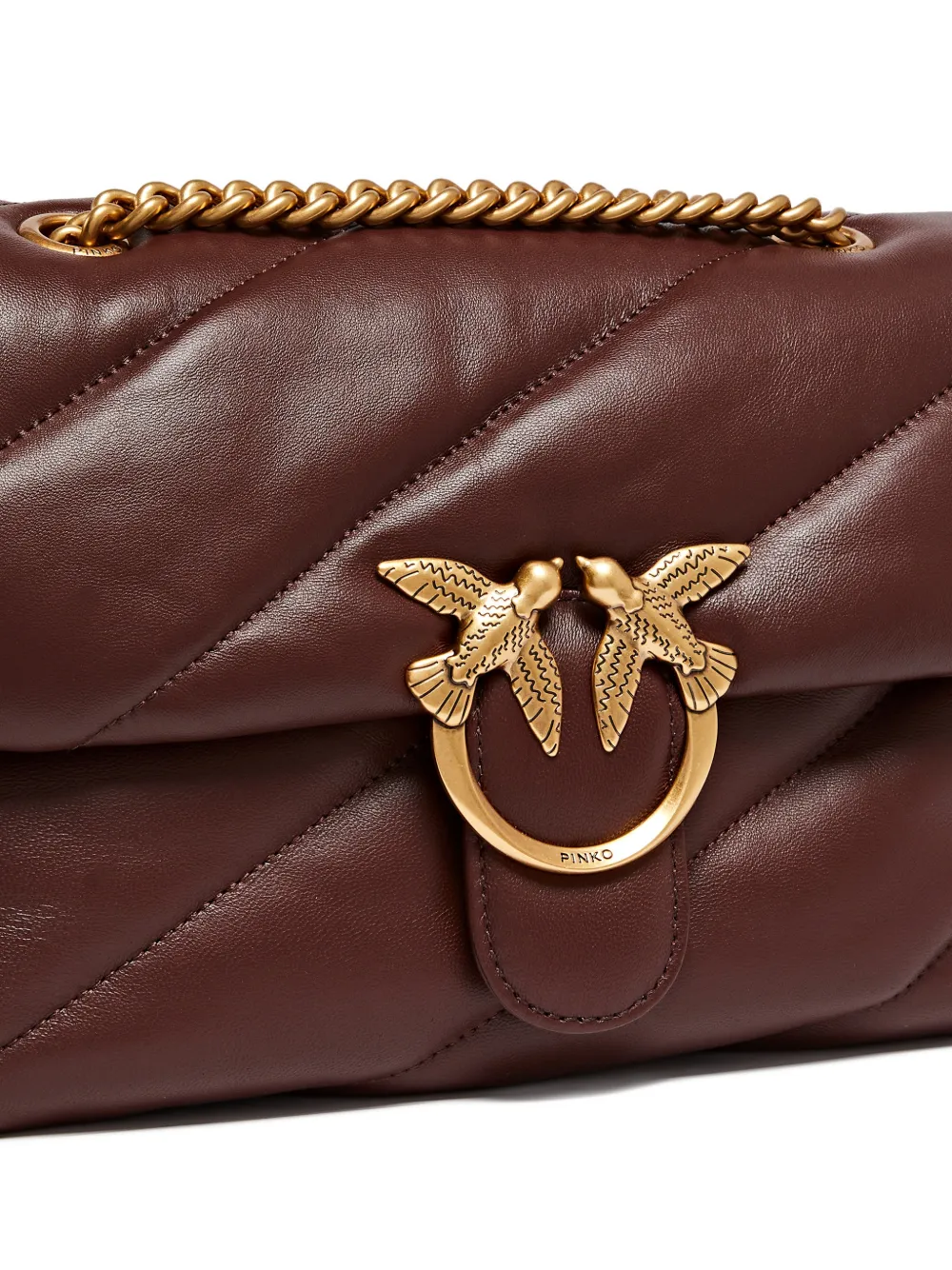 PINKO Medium Love Puff gewatteerde crossbodytas Bruin