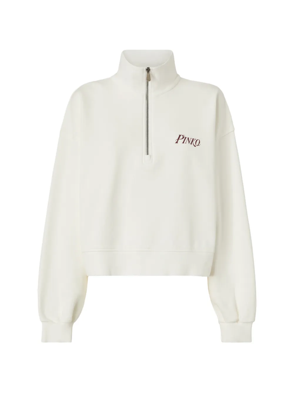 PINKO quarter-zip printed sweatshirt - Toni neutri