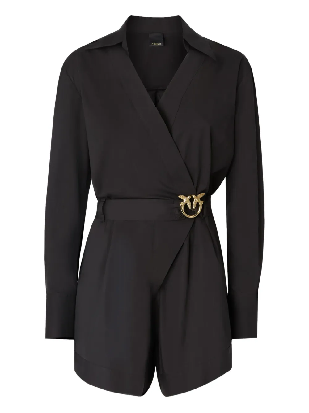 PINKO buckle belted playsuit - Nero