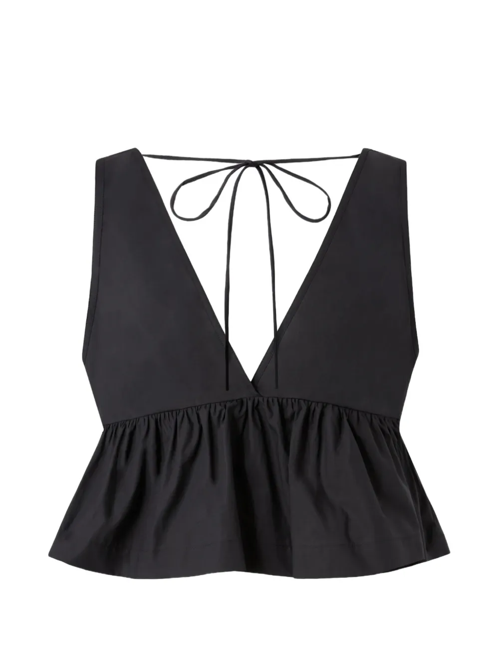 PINKO Top met V-hals en striksluiting Zwart