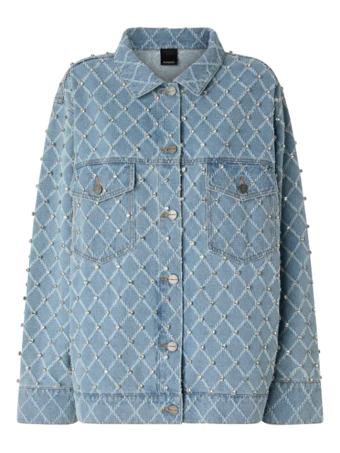 PINKO studded diamond-patterned jacket